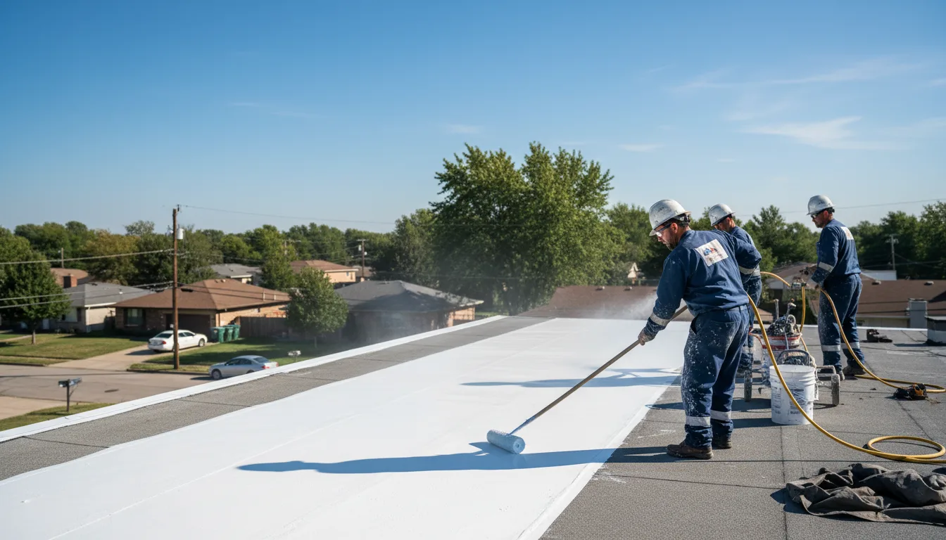 Commercial roof coating in Esmond, IL near me